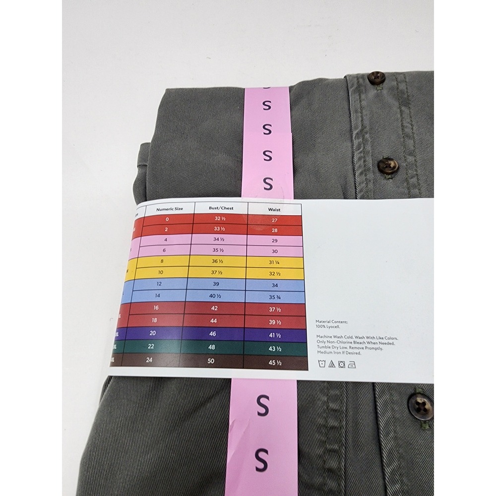 Member's Mark Womens Relaxed Camp Shirt Gray Lyocell Casual Size Small - Picture 4 of 5